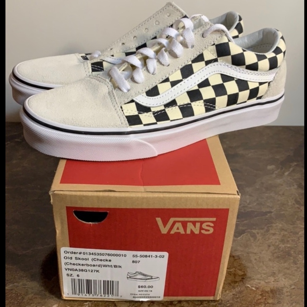 Vans Old Skool Checkerboard Black White Shoes